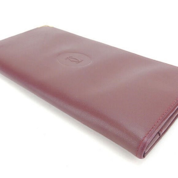 Cartier Wallet Purse Long Wallet Mastline Red Gold Woman Authentic Used Y4112 - Picture 4 of 7